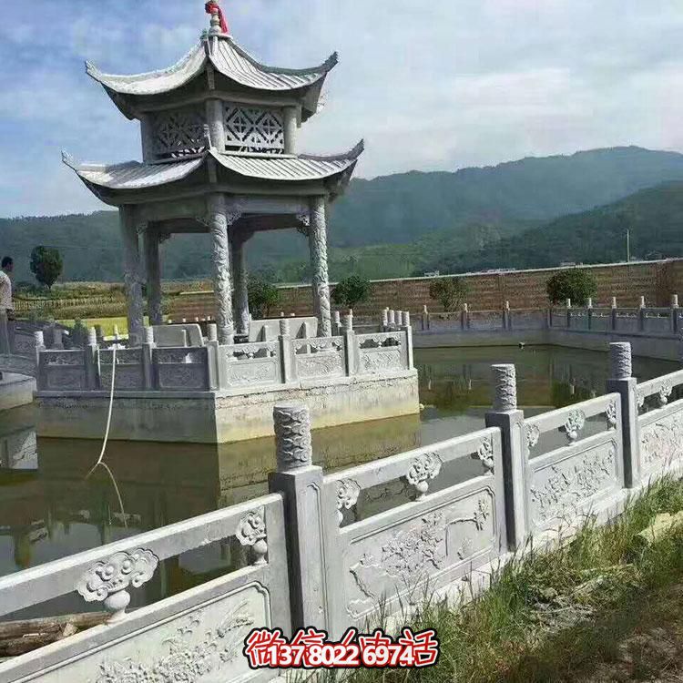 古典仿古水池涼亭，享受休閑園林生活