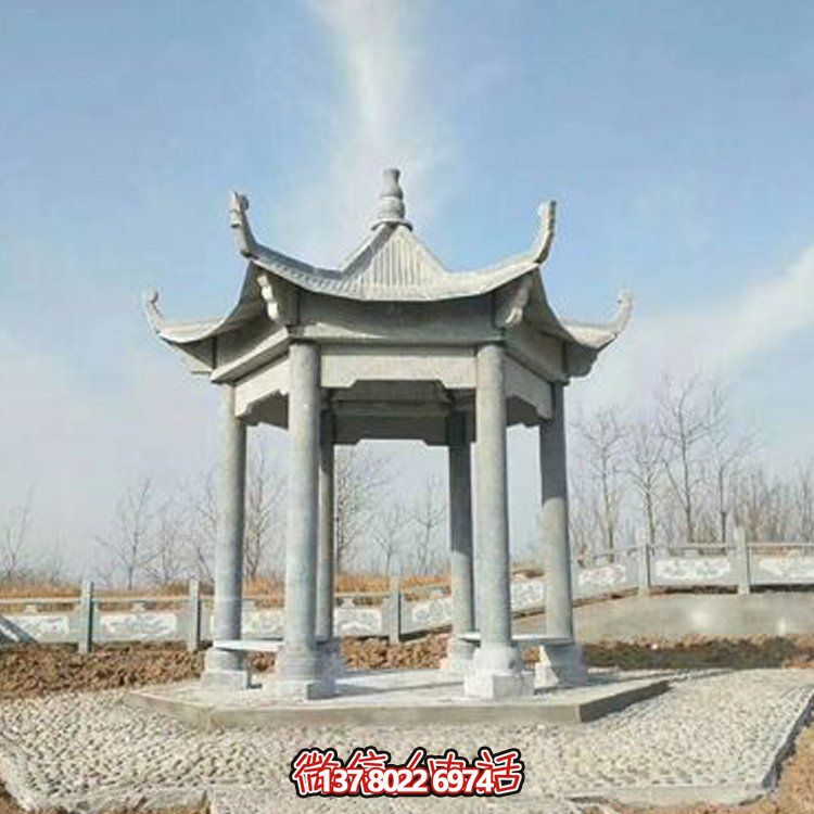 中式園林石亭恢復(fù)古樸，演繹雄偉