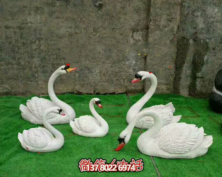 雕塑仿真天鵝，裝飾庭院、酒店、別墅等空間