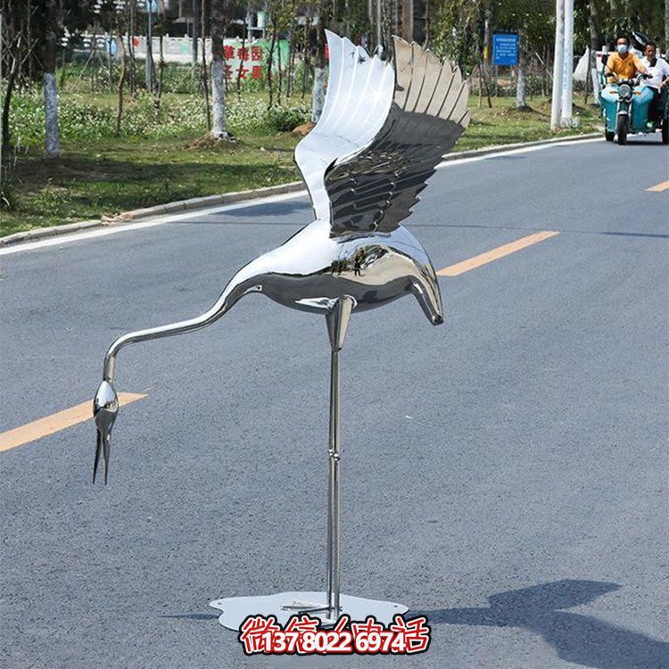 火烈鳥(niǎo)雕塑，美化你的園林景觀