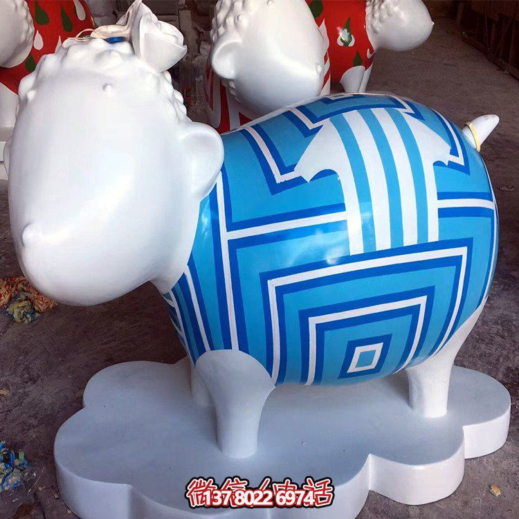 彩繪仿真羊雕塑——商場(chǎng)、公園、廣場(chǎng)的精美裝飾