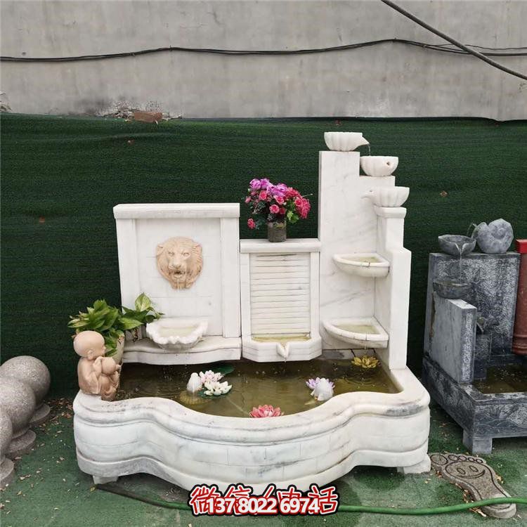家居擺件，流水環(huán)繞庭院