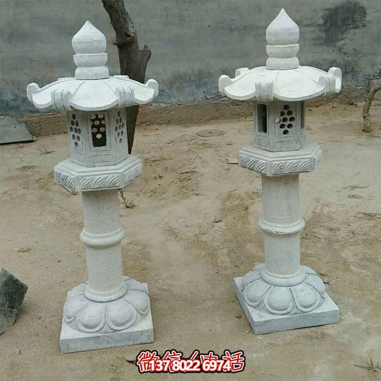 太陽能仿古中式大理石石燈，點亮你的花園