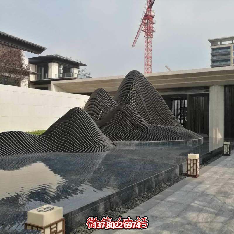 精致不銹鋼鐵藝假山，景觀抽象庭院裝飾別墅