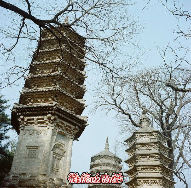 仿古石雕舍利塔，傳承古老文化