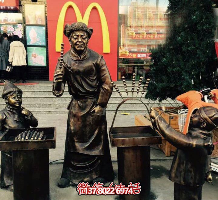 精美銅雕糖葫蘆，給您獨特的步行街體驗