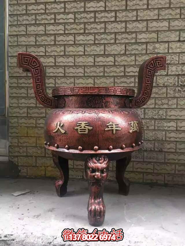 紅銅香爐，來自古老寺院的精美鑄造