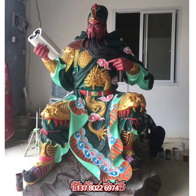玻璃鋼關(guān)公神像，打造古典寺廟氛圍