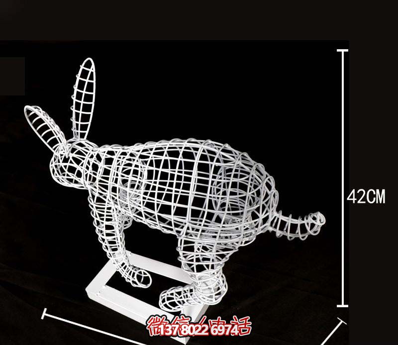 鏤空不銹鋼兔子雕塑，為您的室內(nèi)裝飾添彩