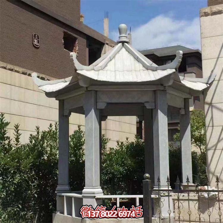 精美大理石涼亭，營造完美宅院景象