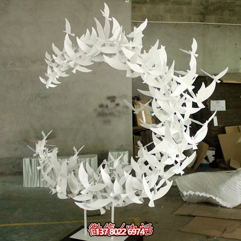 玻璃鋼雕塑擺件裝飾品，創(chuàng)意抽象鴿子裝飾室內(nèi)別墅