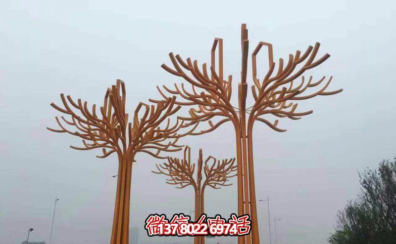 不銹鋼景觀雕塑，提升步行商業(yè)街抽象美感