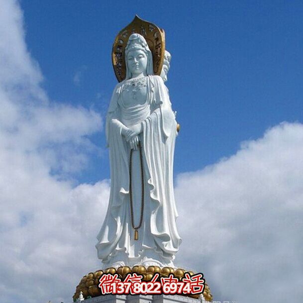 古老石雕觀音菩薩雕塑，景區(qū)大型面積景點