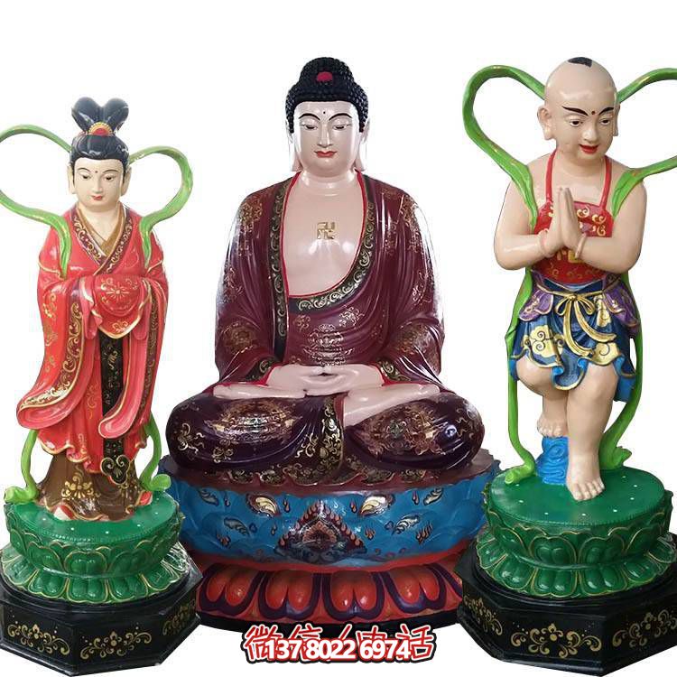 融合玻璃鋼、玻璃、彩繪技術(shù)的戶外景觀如來(lái)雕塑