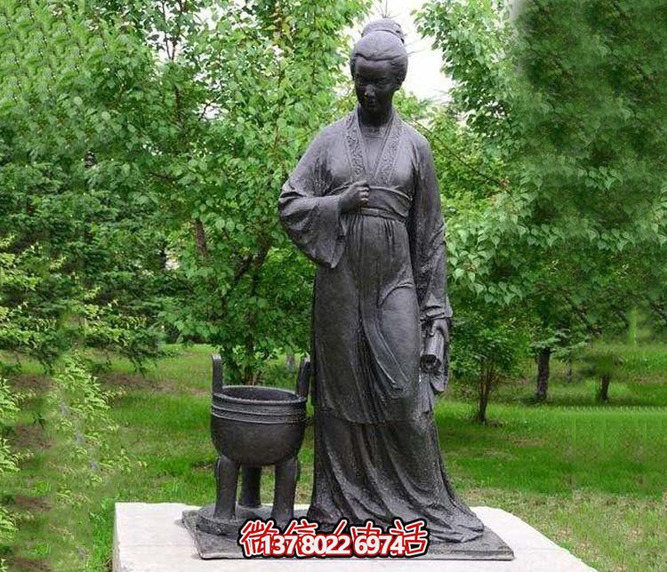 宋代婉約風(fēng)青銅鍛造銅雕，李清照詩意縈繞