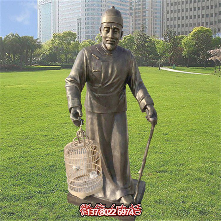 仿古風(fēng)格玻璃鋼雕像，為公園提供優(yōu)雅的民俗裝飾