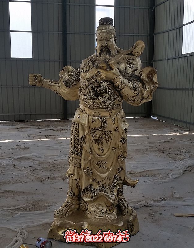 開(kāi)業(yè)大吉，關(guān)公佛像黃銅雕塑，招財(cái)進(jìn)寶
