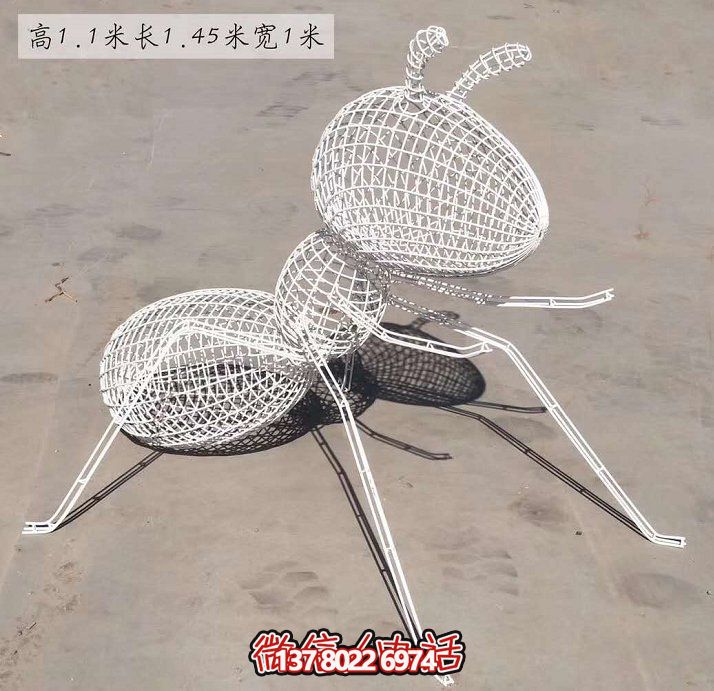 不銹鋼網(wǎng)格照明螞蟻雕塑，點亮大型園林景觀