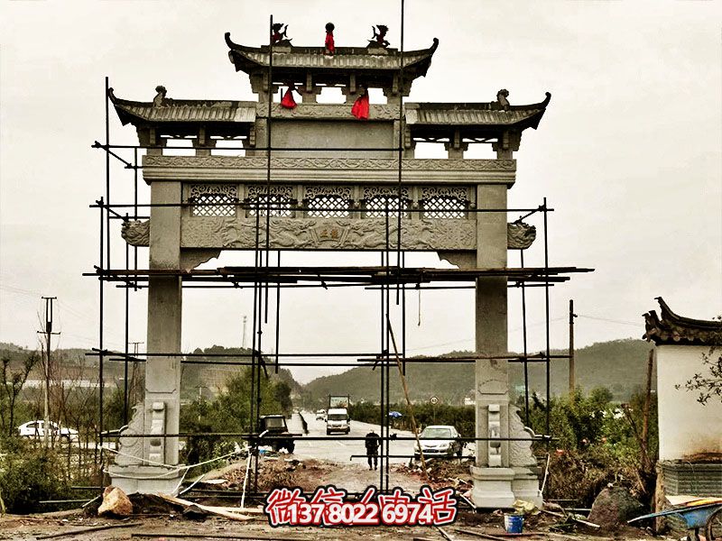 古風(fēng)石牌坊，引領(lǐng)鄉(xiāng)村建筑新潮流