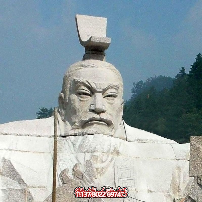 漢武帝劉徹大型石雕頭像，為您的園林景觀增添精彩
