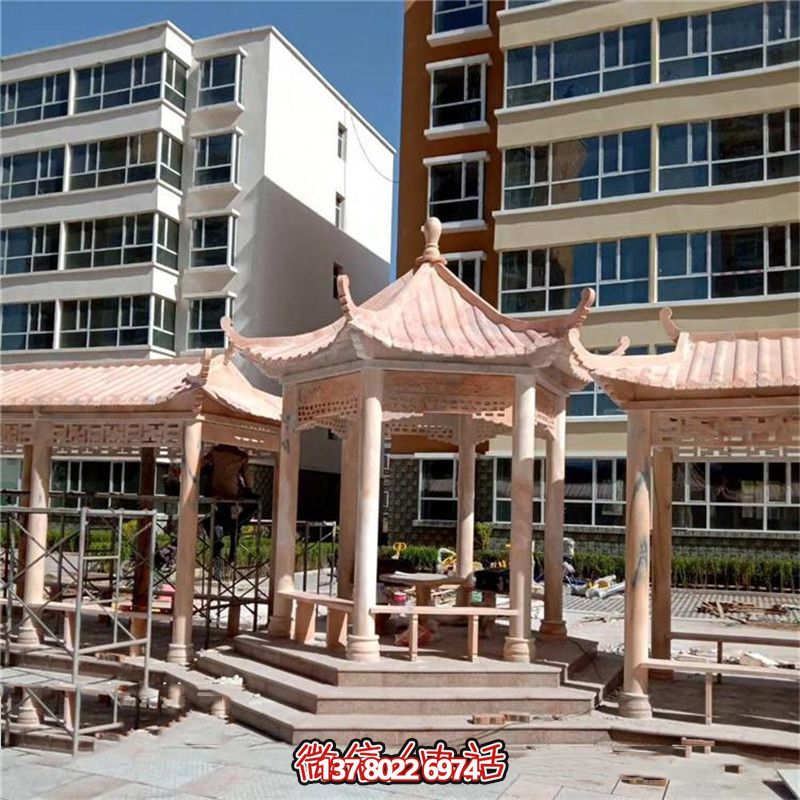 精美雕刻大理石涼亭，為小區(qū)、公園、休閑區(qū)帶來獨(dú)特視覺享受
