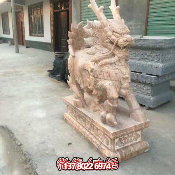 高端定制大理石石雕獅子雕塑，裝點(diǎn)大型庭院、別墅、門口，招財(cái)又安全