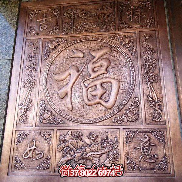 精美銅雕壁畫，打造精致的園林庭院室內(nèi)裝飾