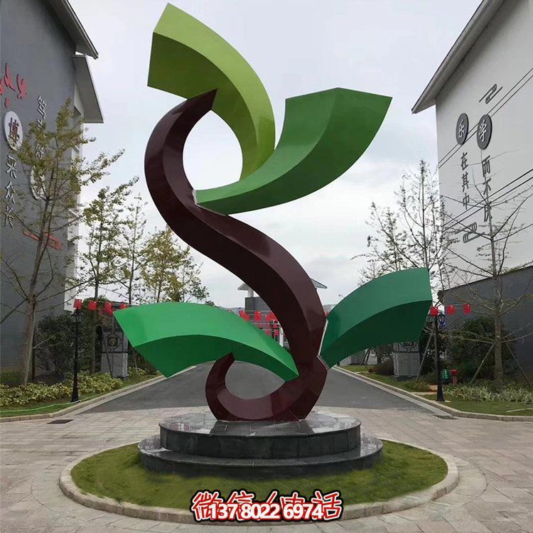 雕塑般的不銹鋼創(chuàng)意景觀，為你的小區(qū)或別墅增添幾何美感