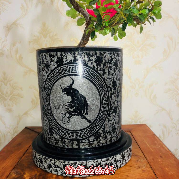 手工精美石雕花盆，點亮您的室外空間