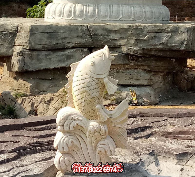 漢白玉石雕塑，點(diǎn)綴公園景觀，增添創(chuàng)意噴水裝置