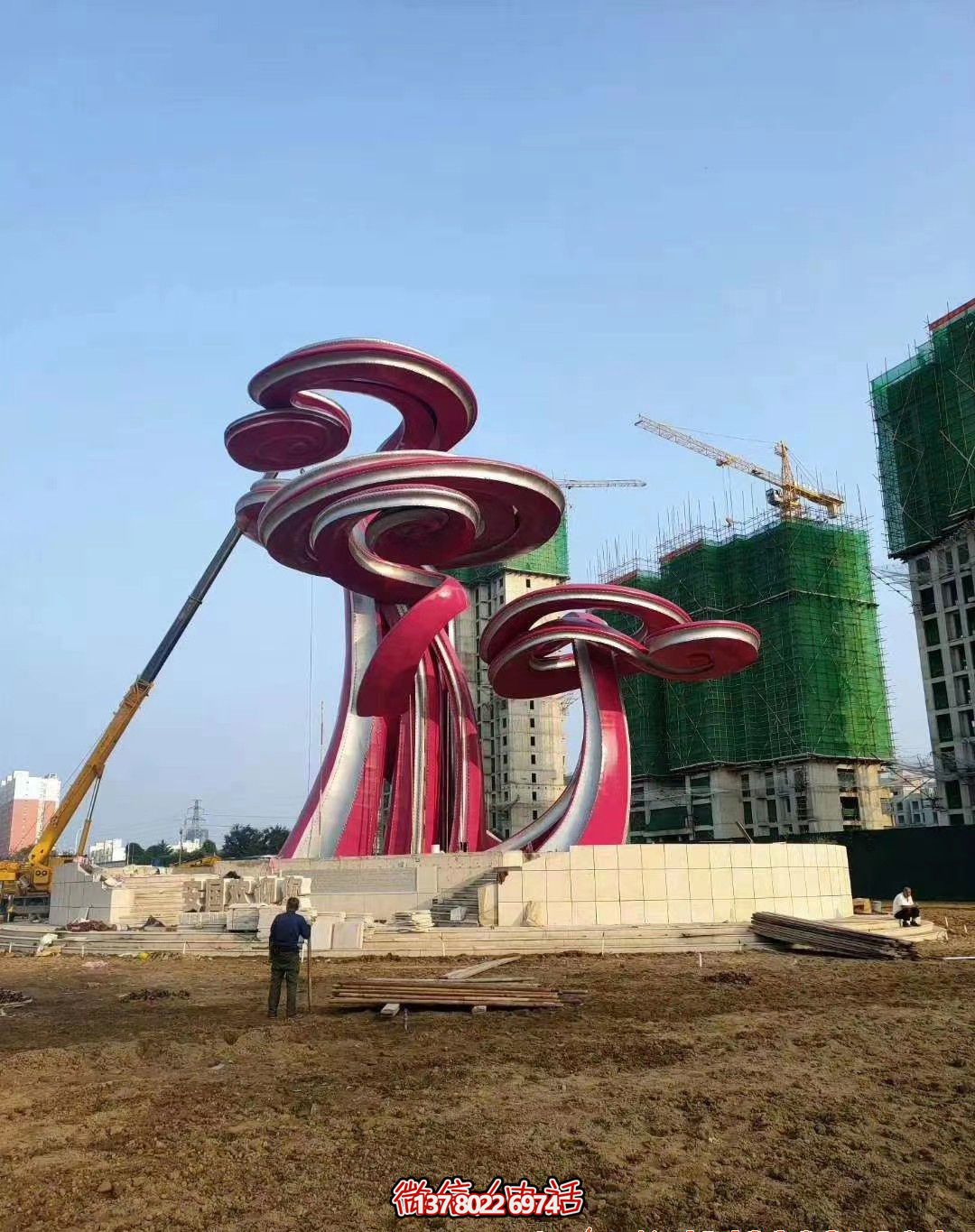 玻璃鋼祥云彩繪雕塑，個(gè)性創(chuàng)意景區(qū)裝飾