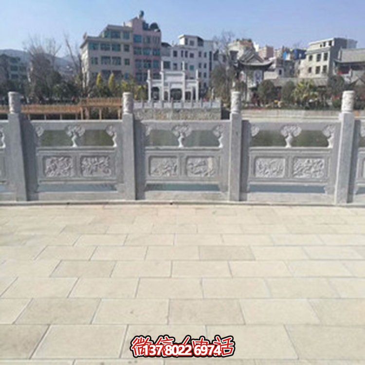精美大理石雕塑欄桿，裝點(diǎn)戶外園林景觀