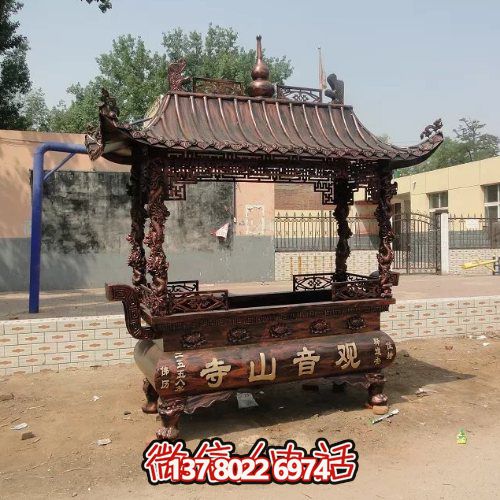 傳統(tǒng)中式香爐宗教雕塑，祈福上香