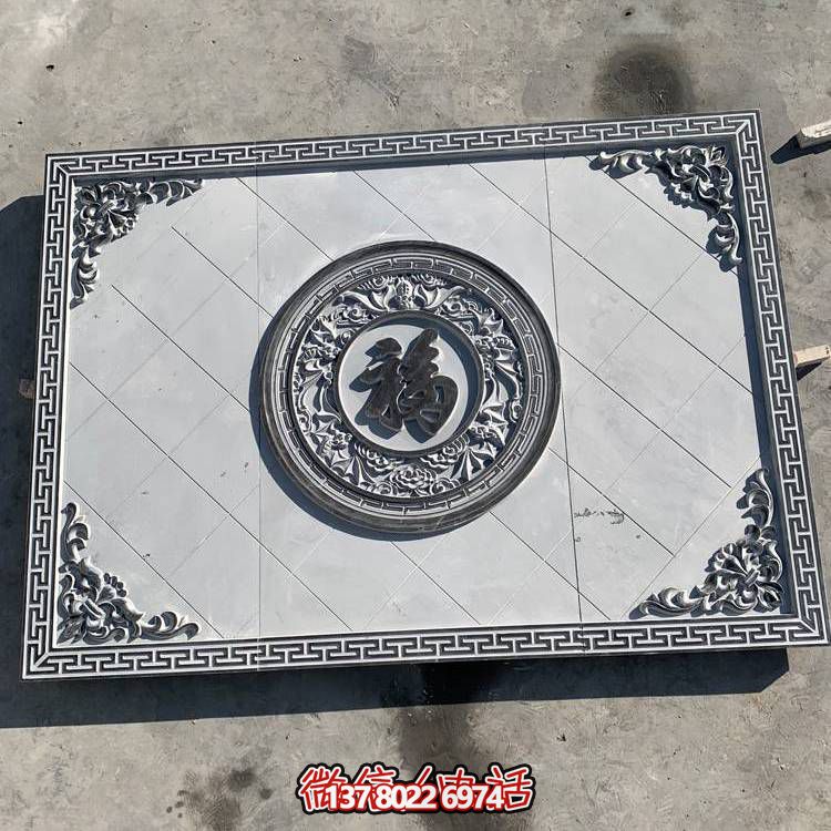 黃色沙巖浮雕影壁，景觀背景雕塑