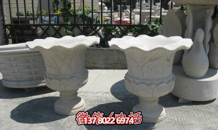 歐式大理石花盆石雕雕塑，締造公園景區(qū)精美景觀
