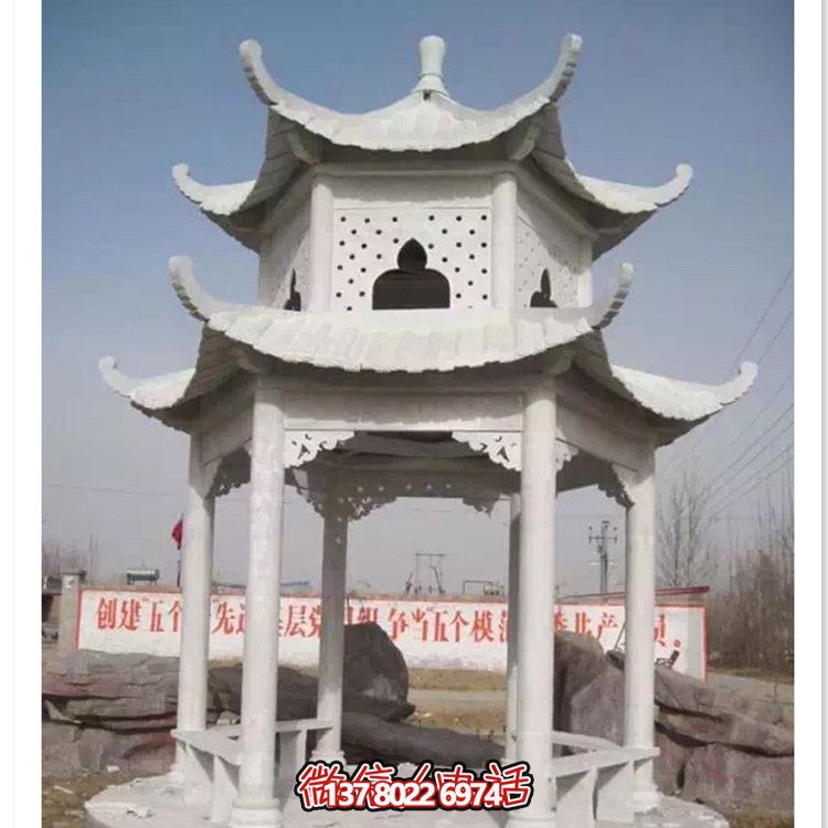 舒適寧靜的大理石涼亭，完美滿足休息需求