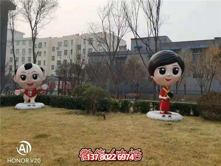 藝術(shù)玻璃鋼雕塑，點(diǎn)綴美麗園林景觀