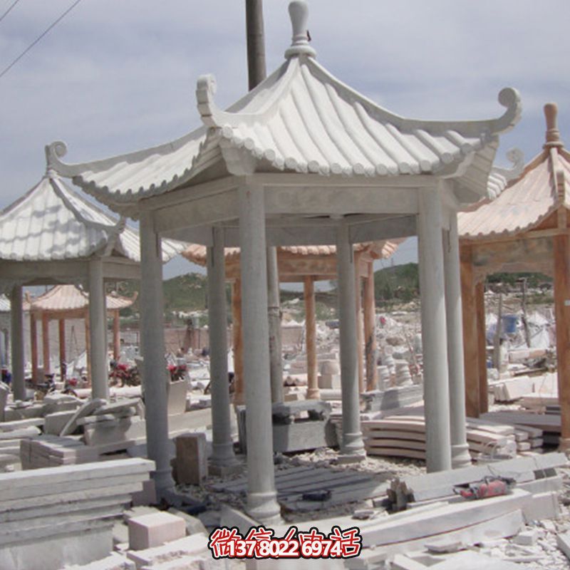 休閑小型大理石涼亭，為別墅園林增添溫馨氣息
