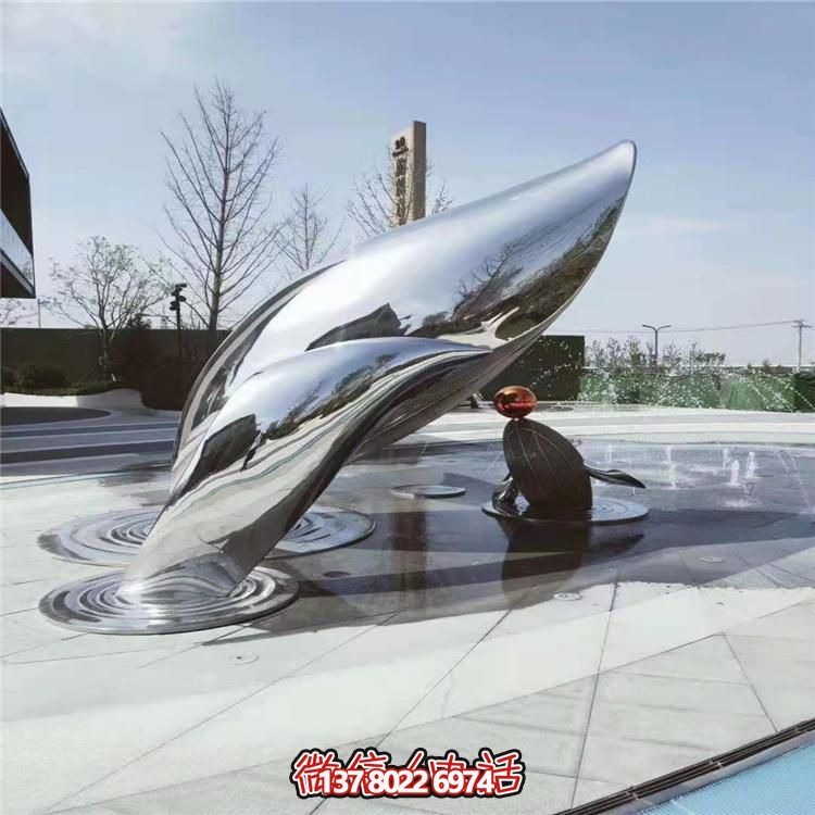 現(xiàn)代不銹鋼大型創(chuàng)意景觀雕塑，美化城市廣場