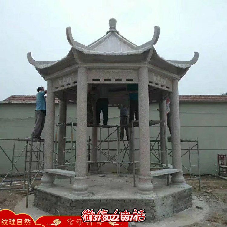 創(chuàng)意涼亭大理石雕塑，為戶外公園帶來獨(dú)特魅力