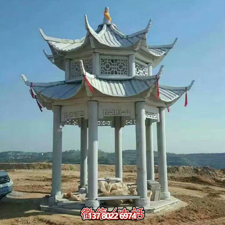 中式雙層涼亭，傳承傳統(tǒng)文化美學(xué)