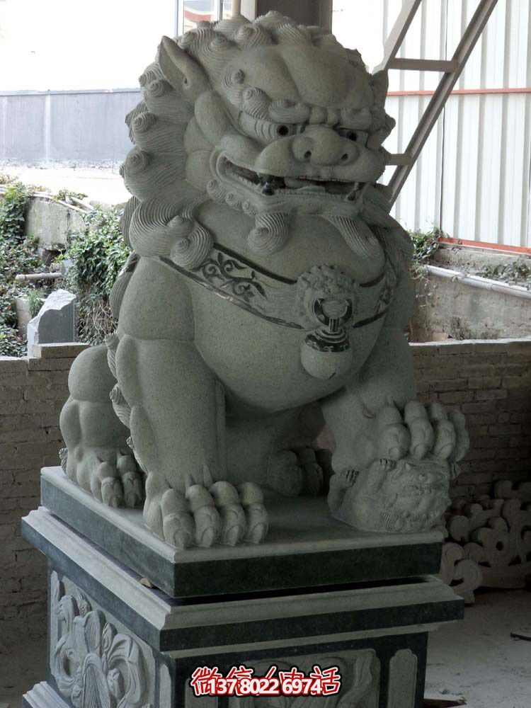 仿真大理石獅子雕塑，裝飾別墅大型法院