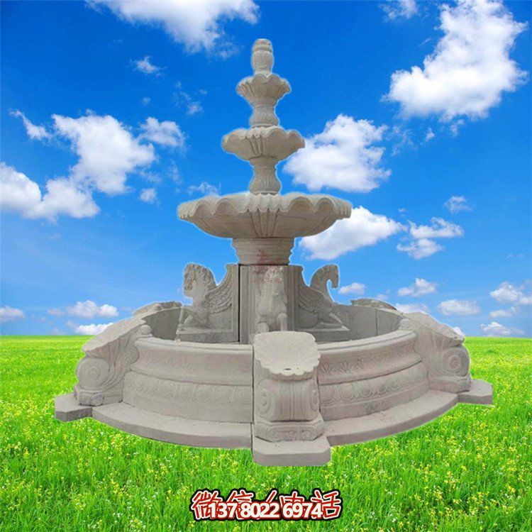 精美石雕噴泉，點(diǎn)綴大理園林之美