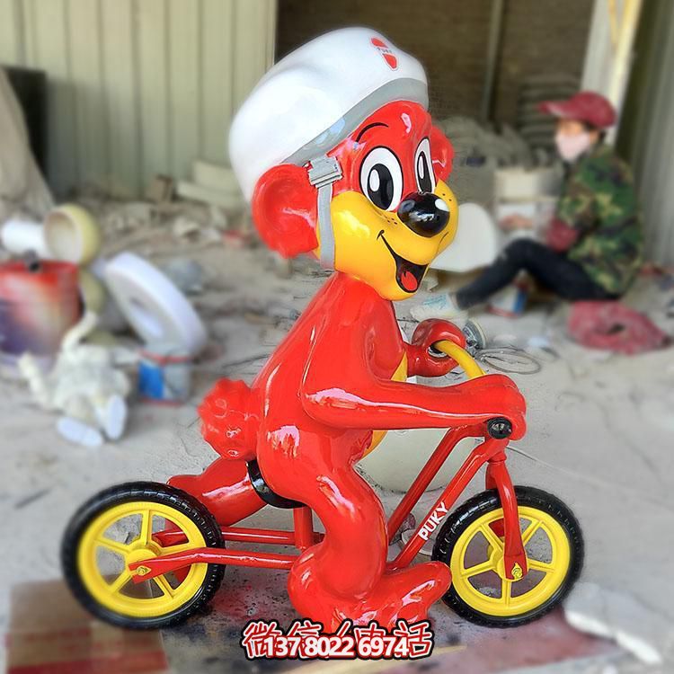 玻璃鋼卡通老鼠雕塑擺件，專為幼兒園設計