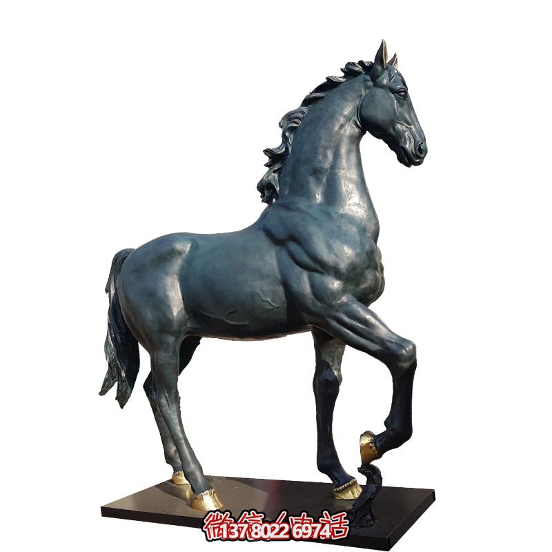 玻璃鋼馬雕塑，大型仿真動物裝置，裝飾景區(qū)、廣場