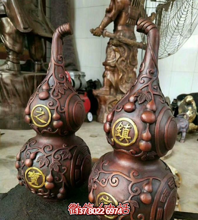 銅雕葫蘆雕塑，增添家居的福氣