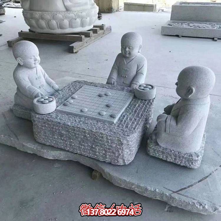 花崗巖雕像裝點(diǎn)庭院，打造精致奇趣景觀