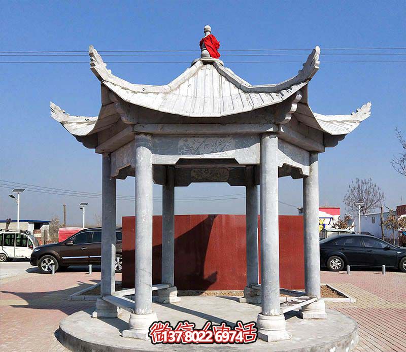 精致大理石涼亭，點綴完美小區(qū)廣場