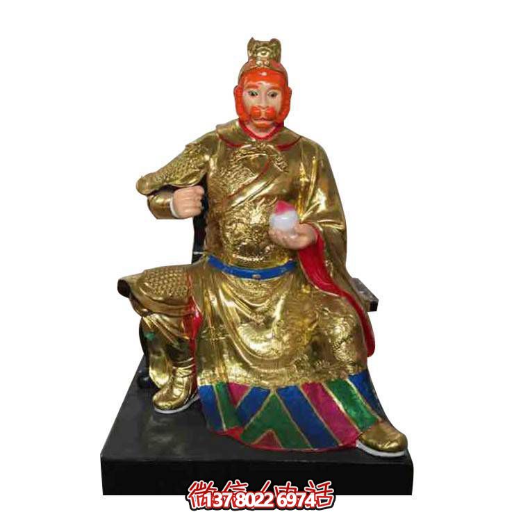 玻璃鋼佛像，金烤漆噴涂