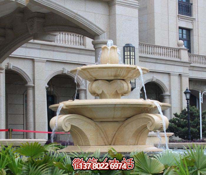 歐式風(fēng)格大理石噴泉雕塑，美化酒店、廣場、景觀
